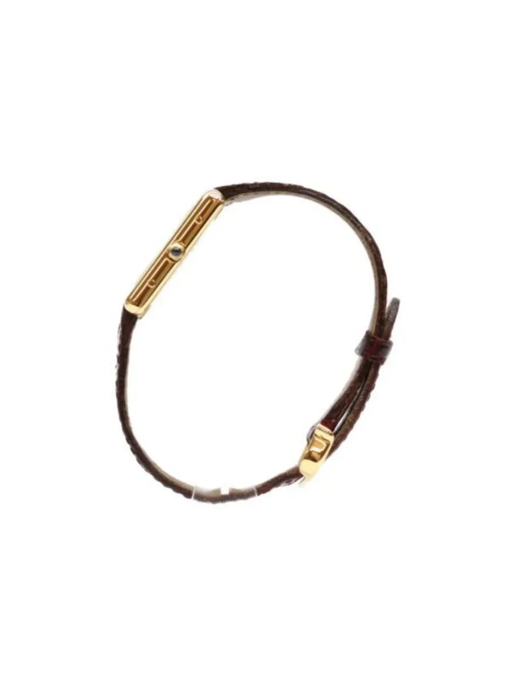 Cartier Must Tank Vermeil LM Trinity Dial Quartz Leather